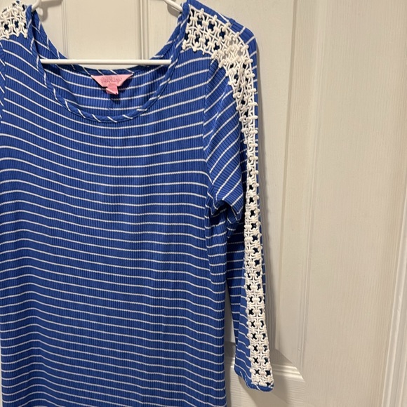 Lilly Pulitzer Marlowe Knit Striped Dress Blue White Pre Owned size small - Picture 4 of 9